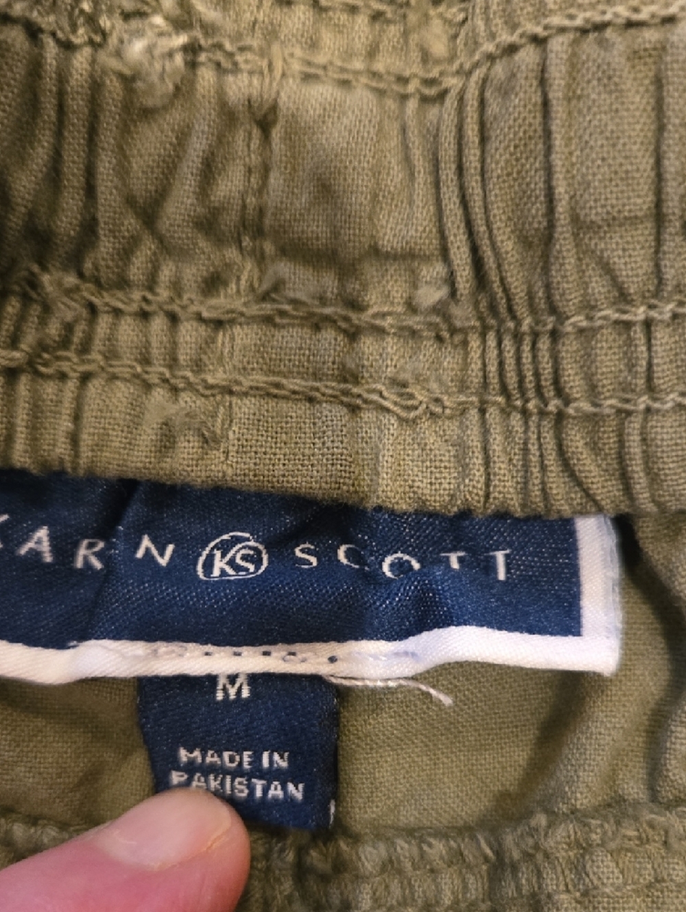 Karen Scott  Olive Green Drawstring Shorts - Picture 3 of 8